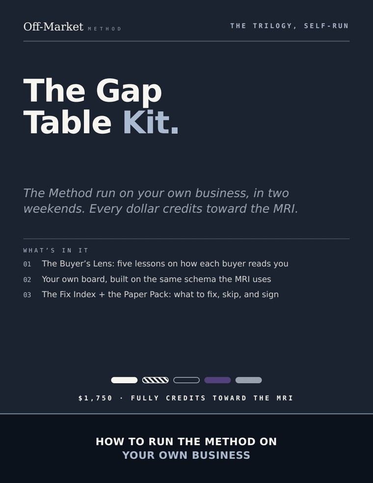 The Gap Table Kit, an Off-Market Method cover