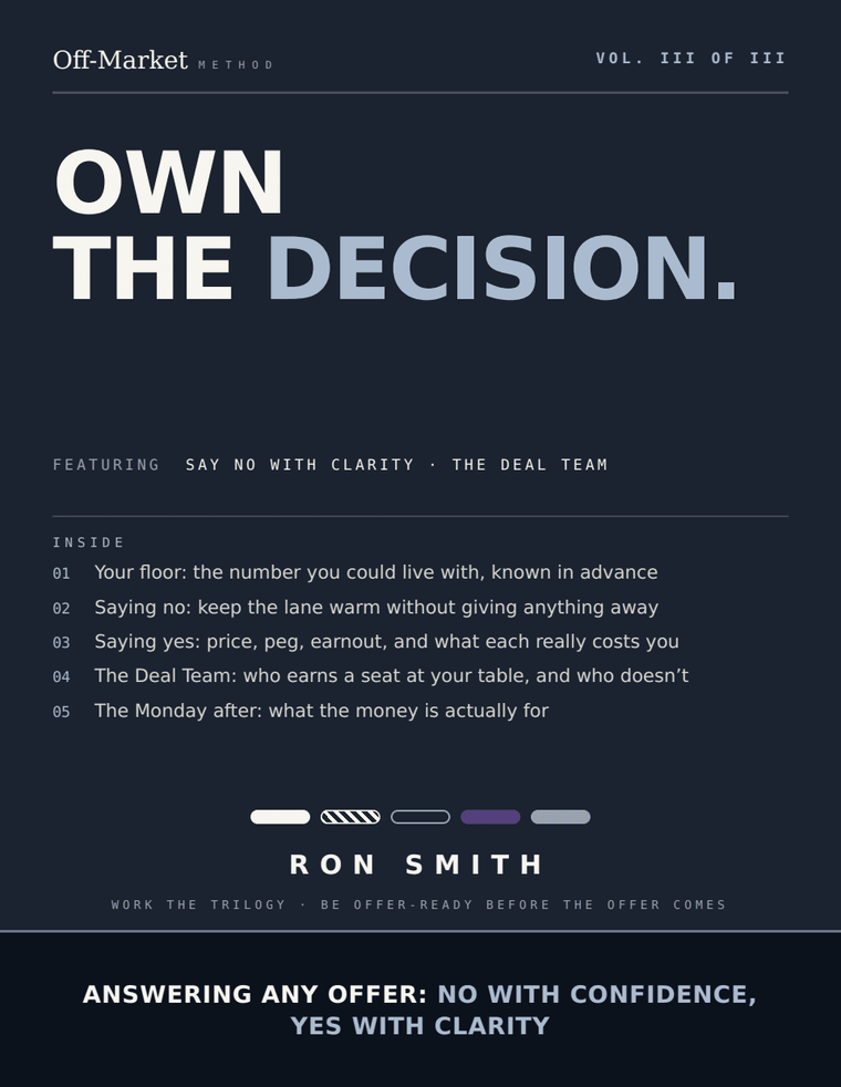 Vol. III, Own the Decision