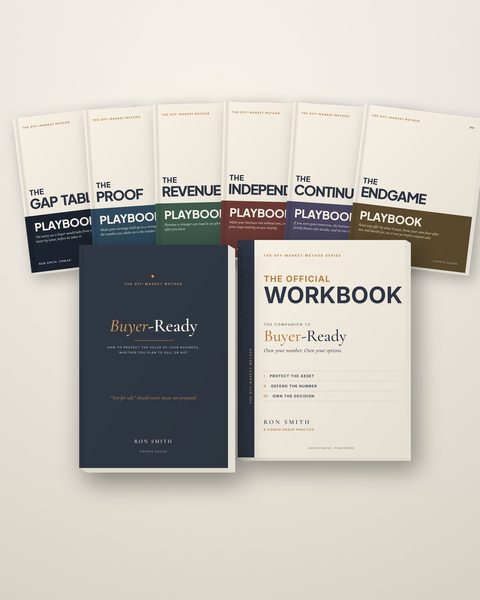 Defend Your Number: the Buyer-Ready paperback, the coil-bound Official Workbook and the six Playbooks