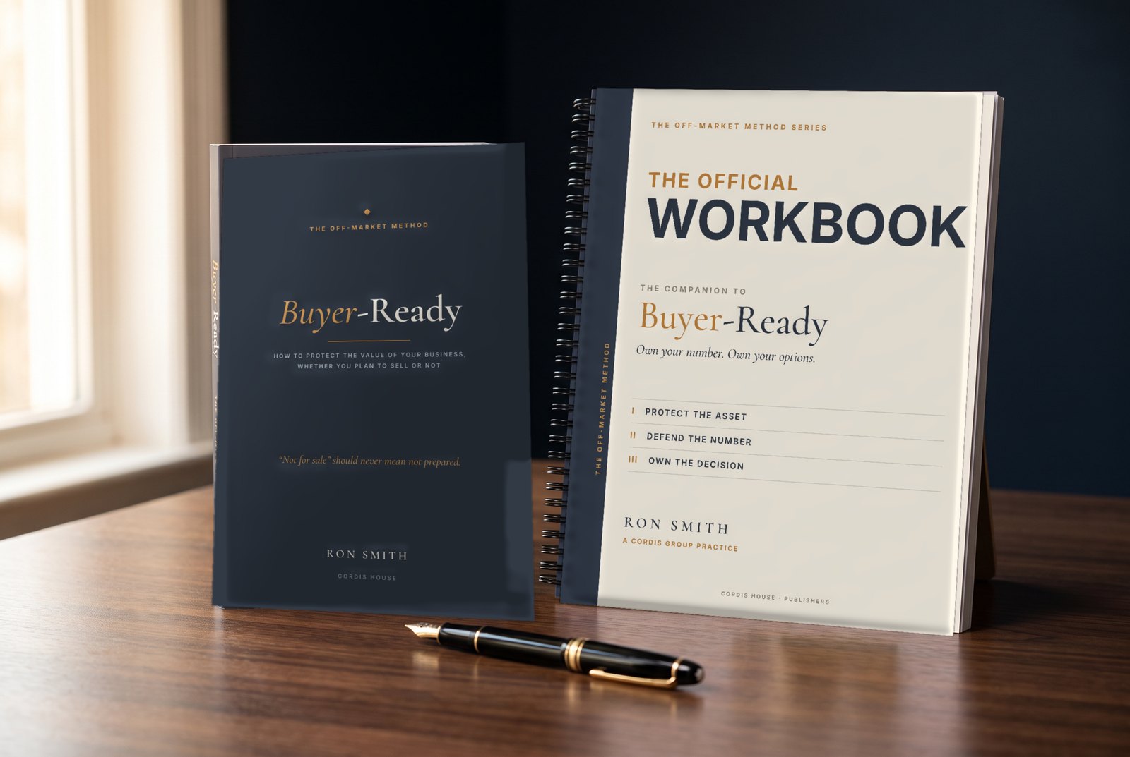 Buyer-Ready and the Official Workbook standing on a desk